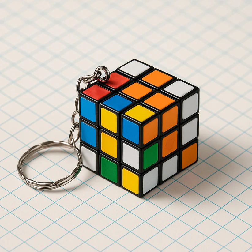 Mini magic cube puzzle keychain - brain game gift for kids