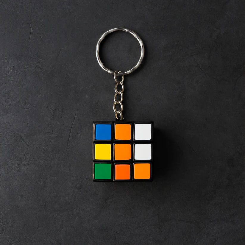 Mini magic cube puzzle keychain - brain game gift for kids