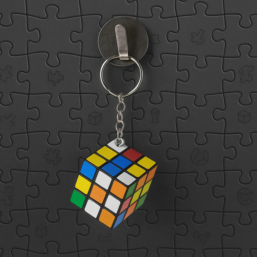 Mini magic cube puzzle keychain - brain game gift for kids