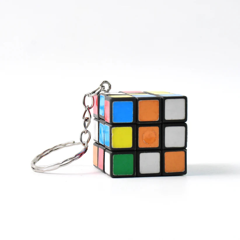 Mini magic cube puzzle keychain - brain game gift for kids