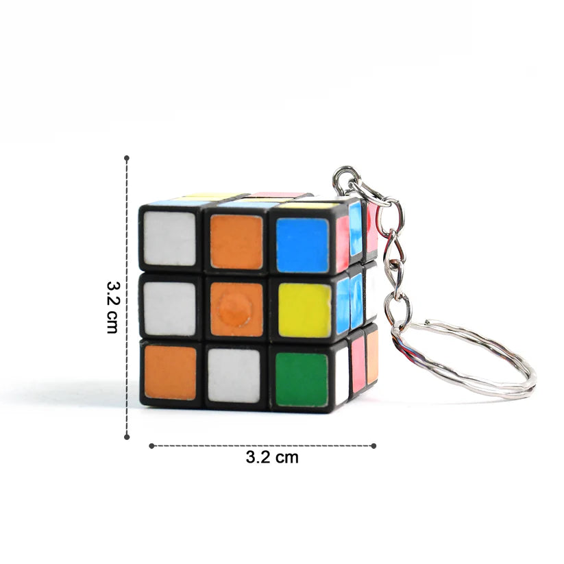 Mini magic cube puzzle keychain - brain game gift for kids